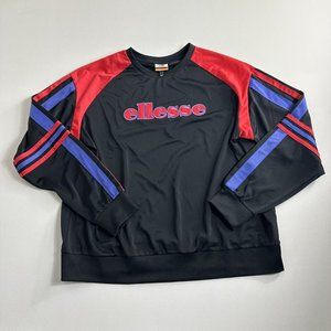 Ellesse Womens Cervinia Sweatshirt Black Color Block Active Wear SGC07280-BLK XL